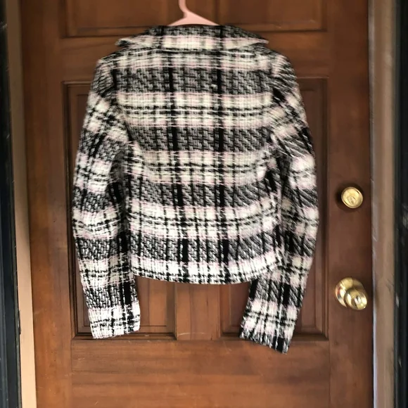 Wet Seal Black and White Tweed Blazer - Picture 3 of 5